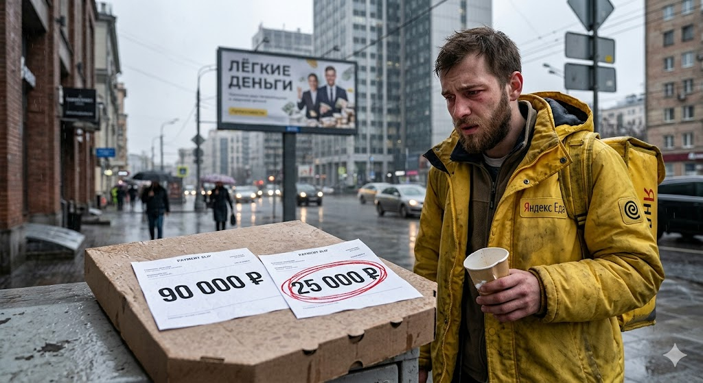 90 000 в рекламе. 25 000 по факту. Курьер не смеется. И мы бы не смеялись.