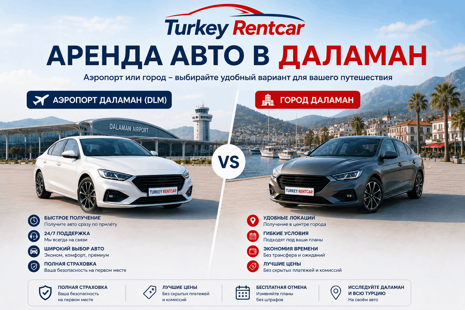 Аренда машины в Даламане.