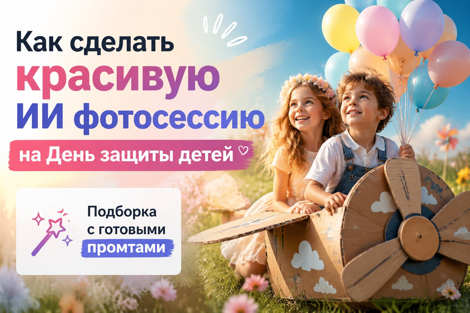 Как сделать красивую ИИ фотосессию на День защиты детей: Подборка с готовыми промтами