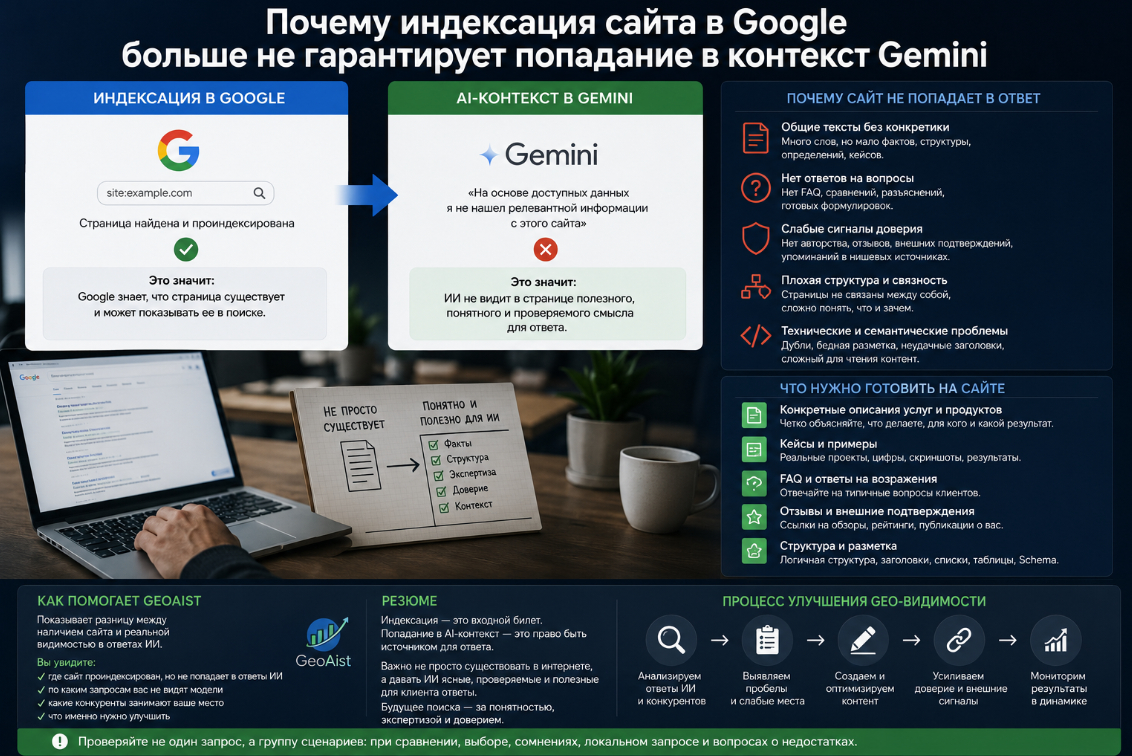 GeoAist — платформа для комплексного продвижения в ответах ИИ/нейросетей на автопилоте, GEO/AEO-оптимизации и мониторинга присутствия бренда в поиске и нейросетях