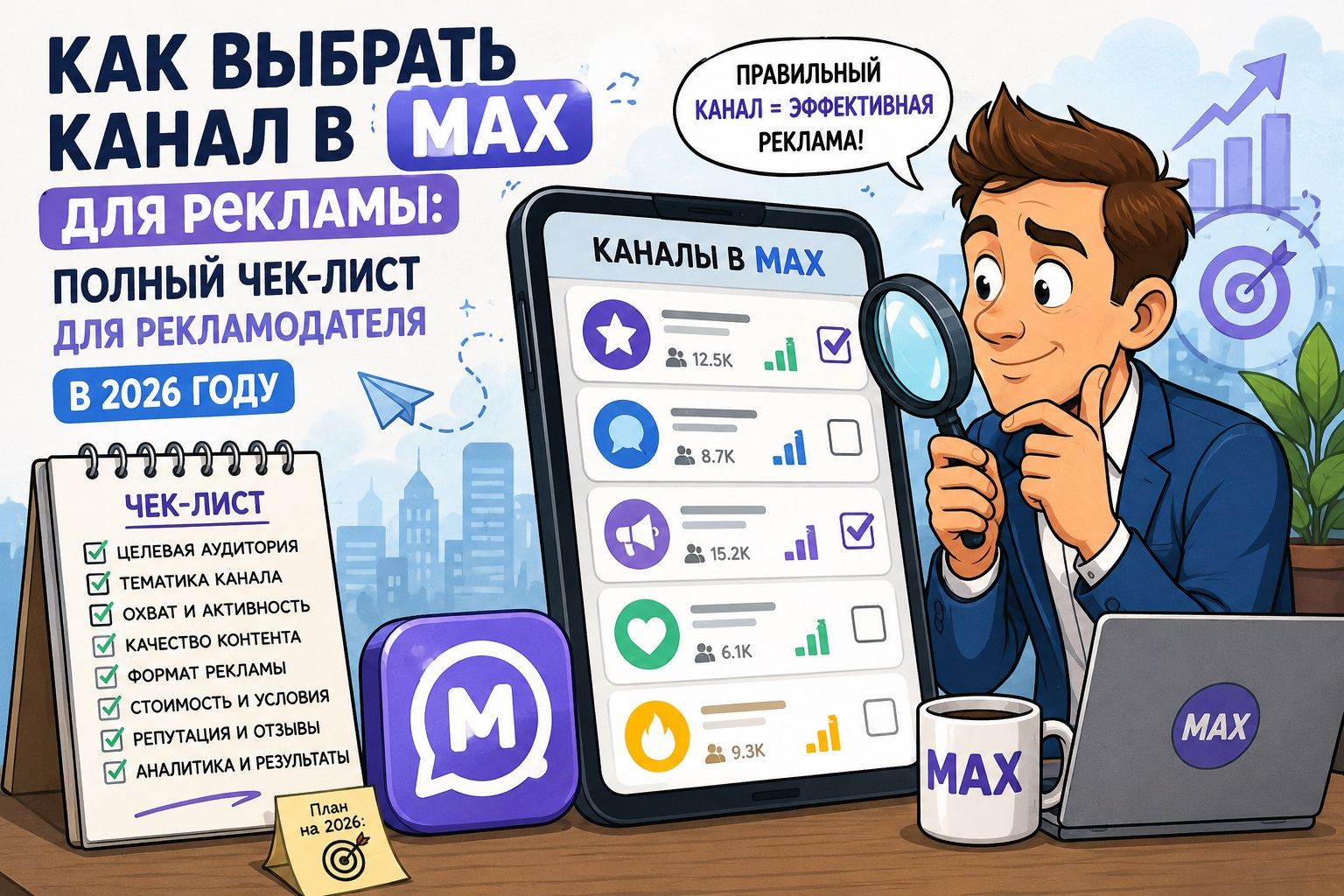Как выбрать канал в MAX для рекламы: полный чек-лист для рекламодателя в 2026 году
