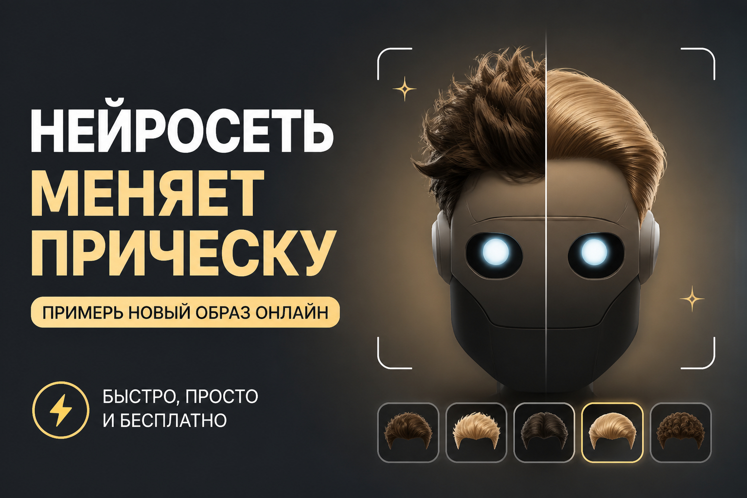 Нейросеть меняет прическу на фото: