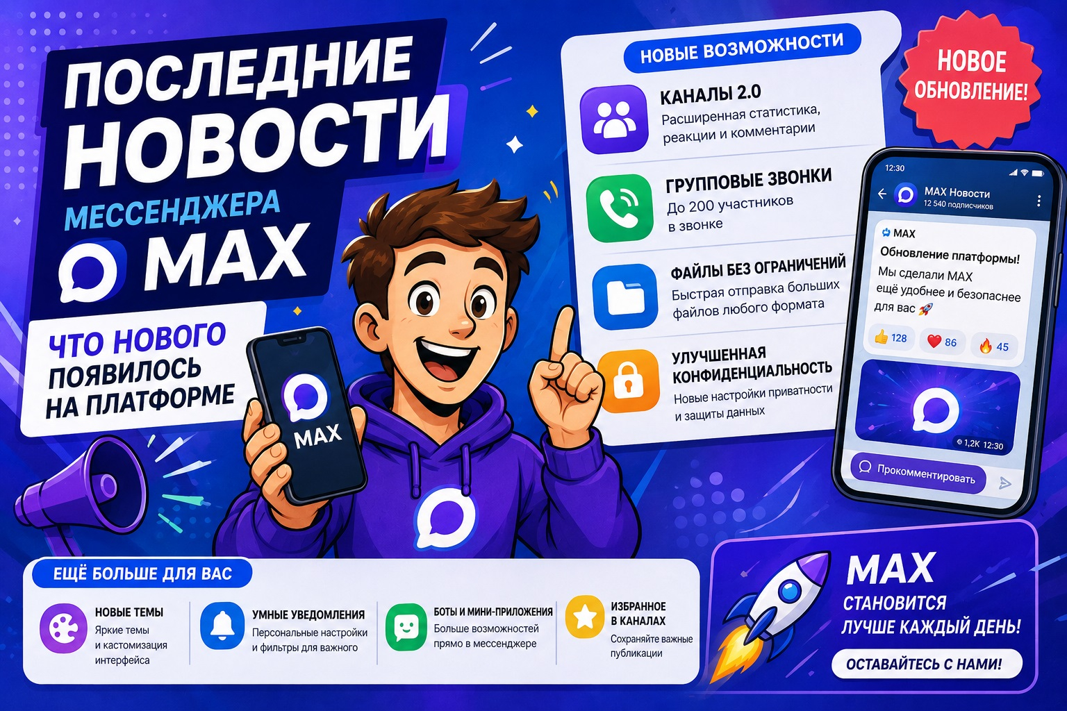 Последние новости мессенджера MAX: что нового появилось на платформе