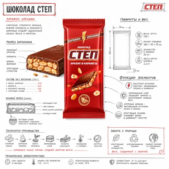 Пресет продуктового плаката в виде схемы