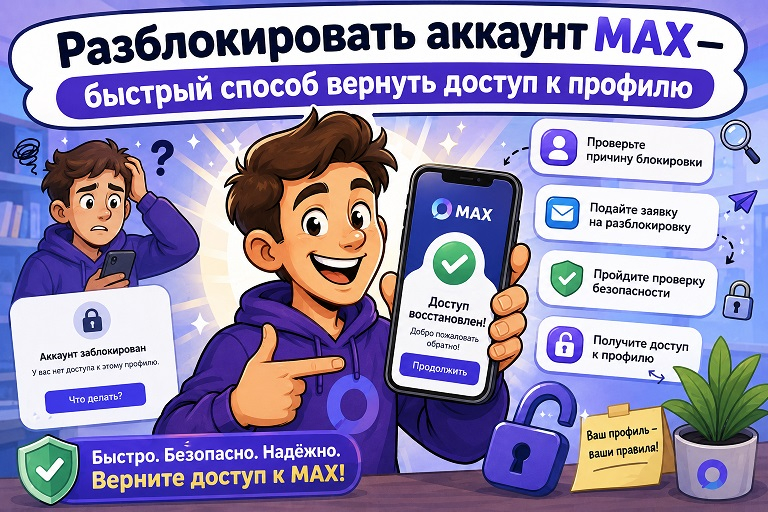 Разблокировать аккаунт MAX - Как быстро вернуть доступ к профилю