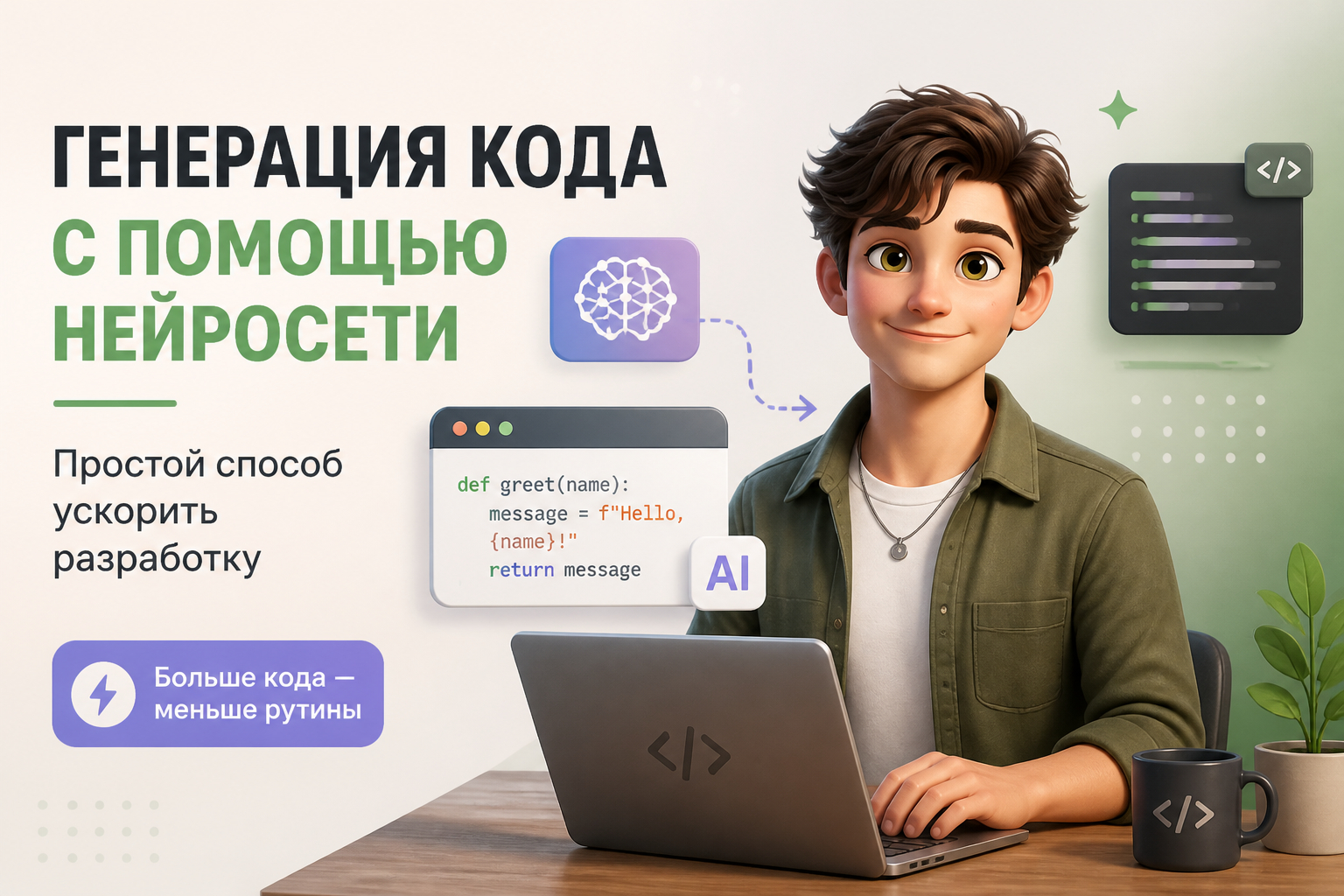 Генерация кода с помощью нейросети