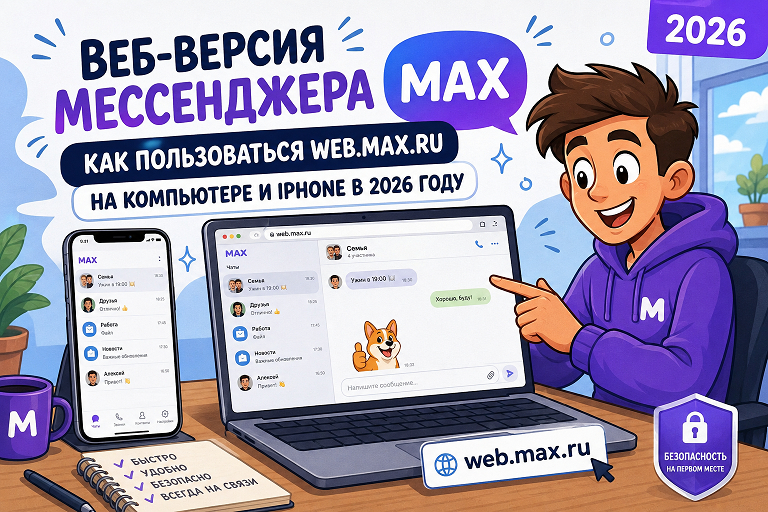 Веб-версия мессенджера MAX: Как пользоваться web.max.ru на компьютере и iPhone в 2026 году