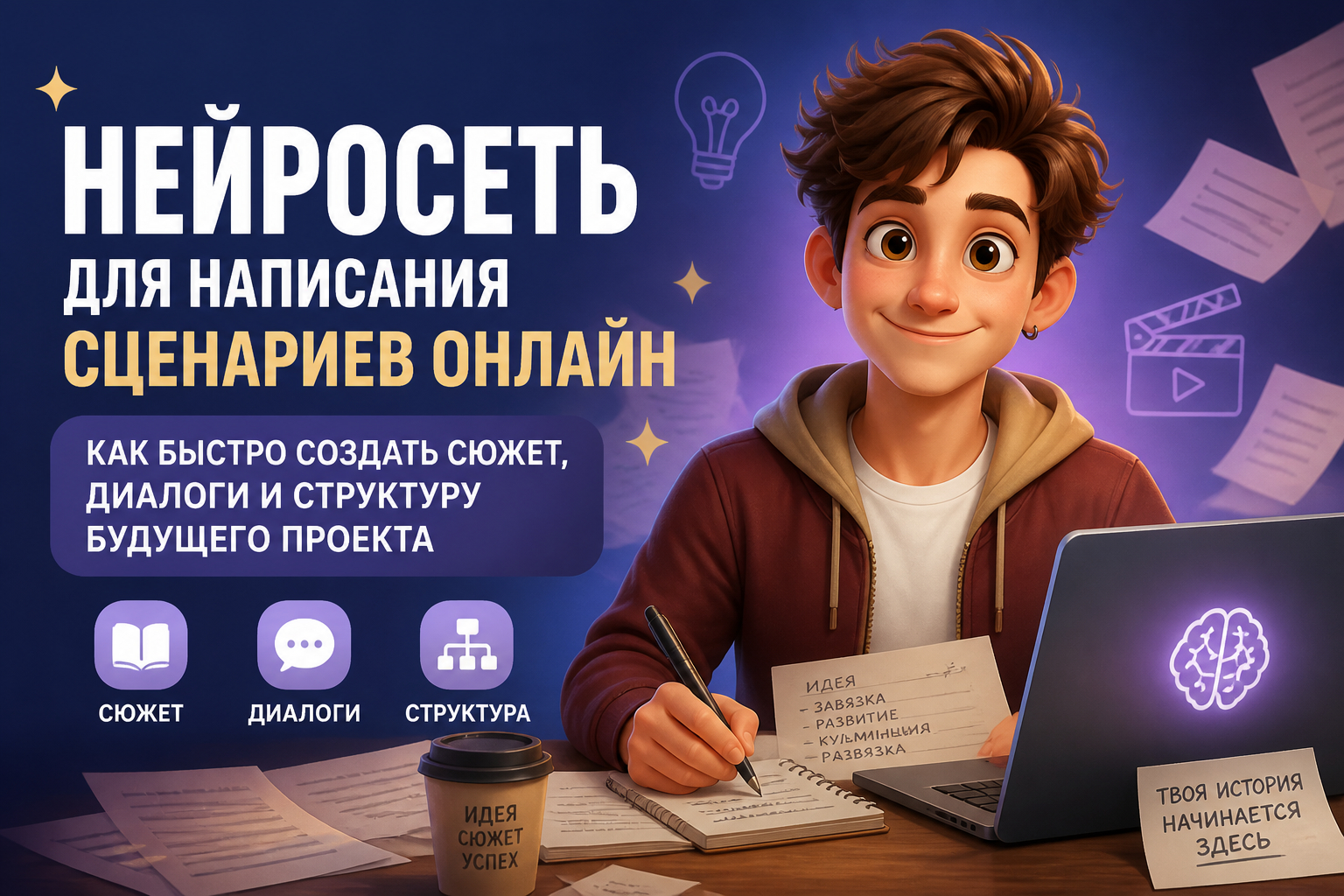Нейросеть для написания сценариев онлайн