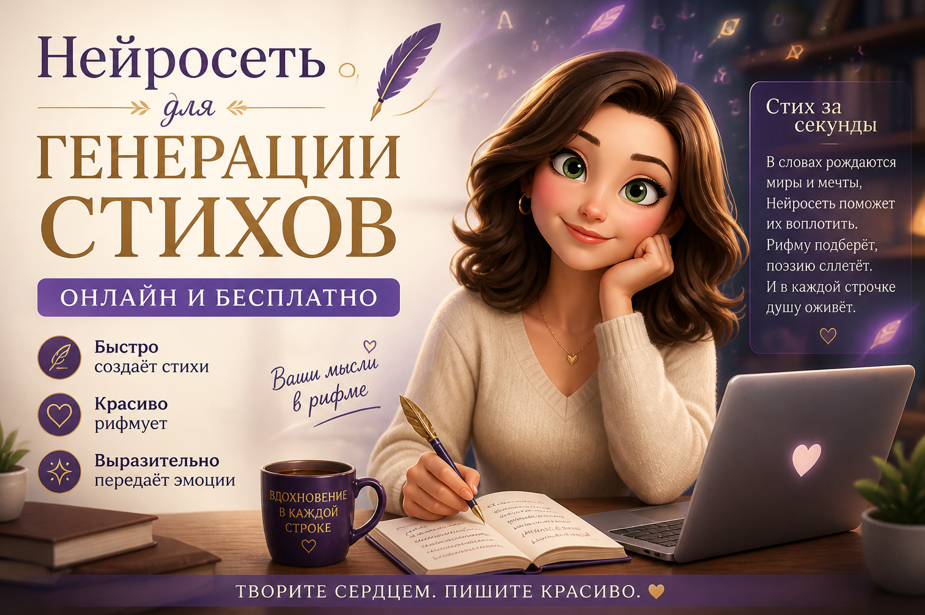 Нейросеть для генерации стихов онлайн