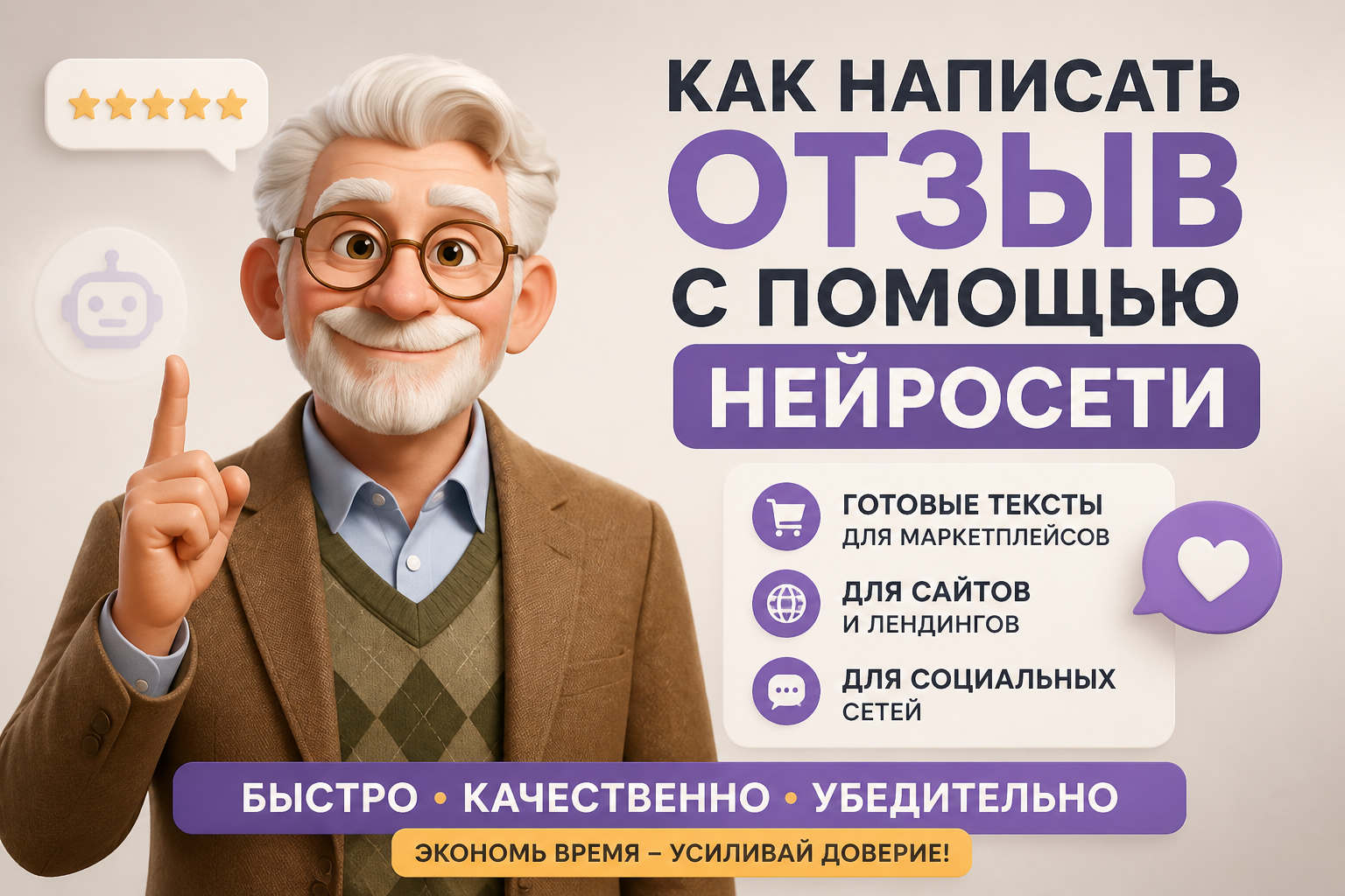 Как написать отзыв с помощью нейросети