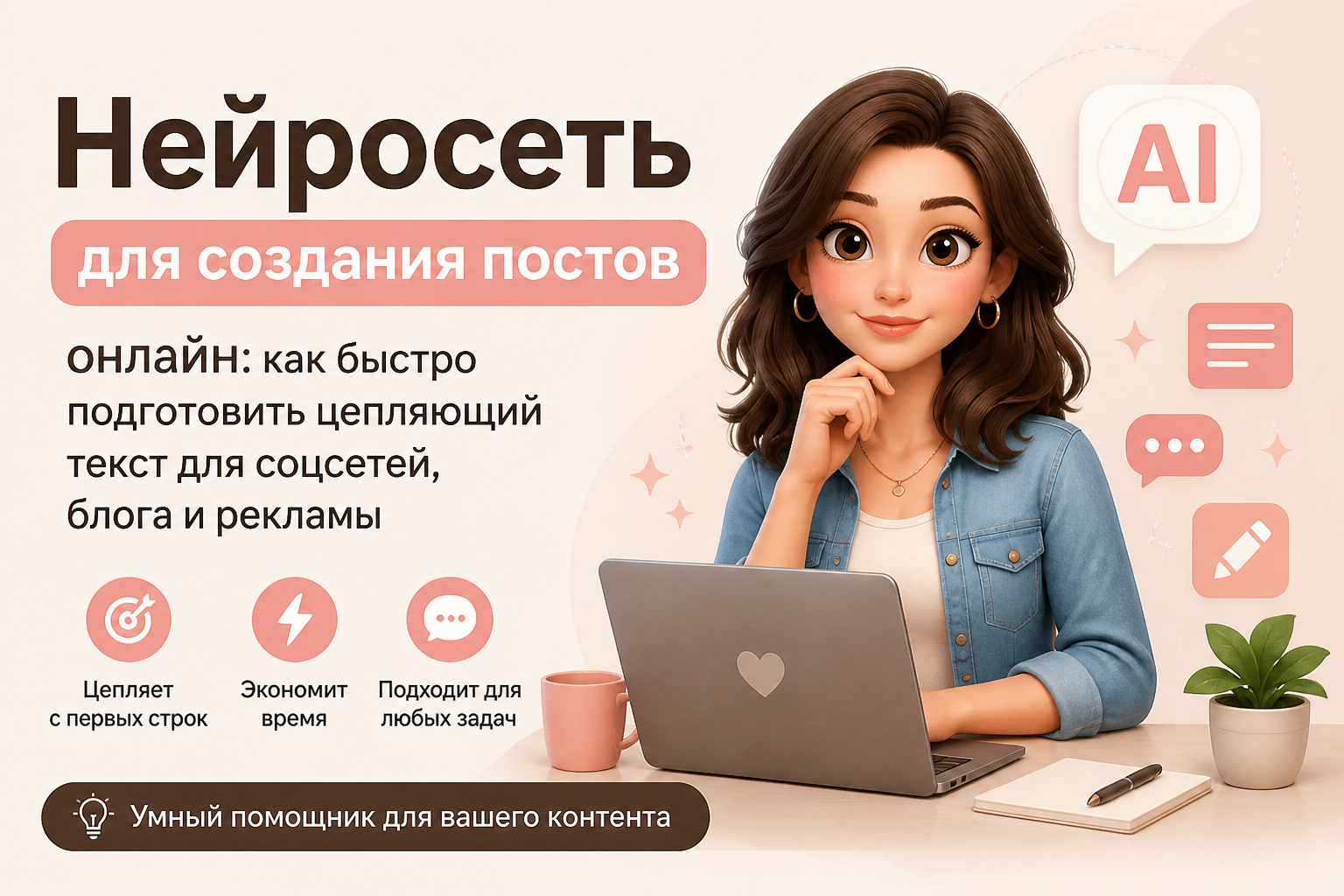 Нейросеть для создания постов онлайн