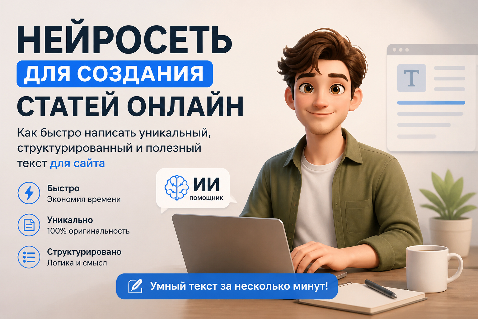 Нейросеть для создания статей онлайн