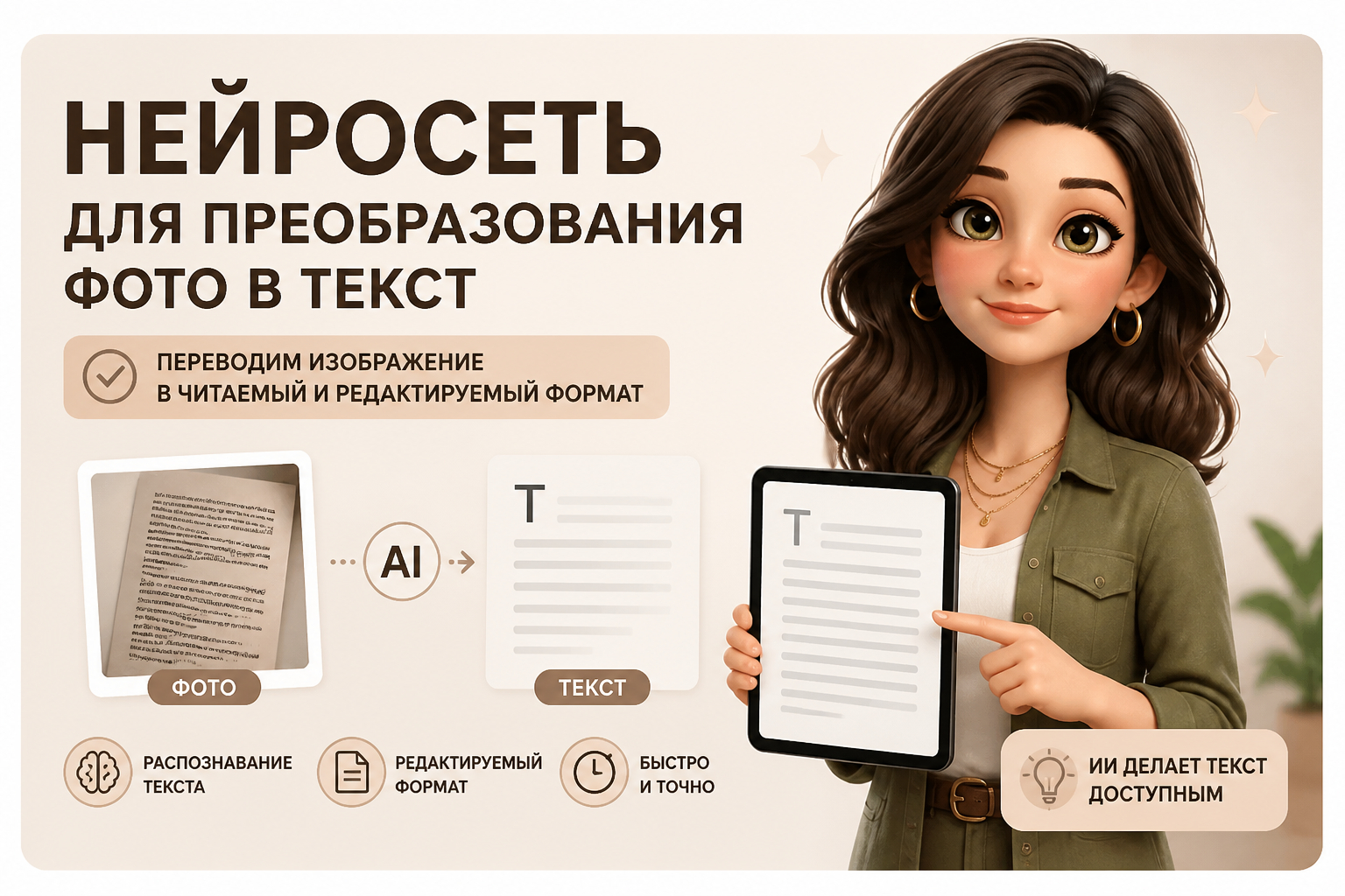 Нейросеть для преобразования фото в текст