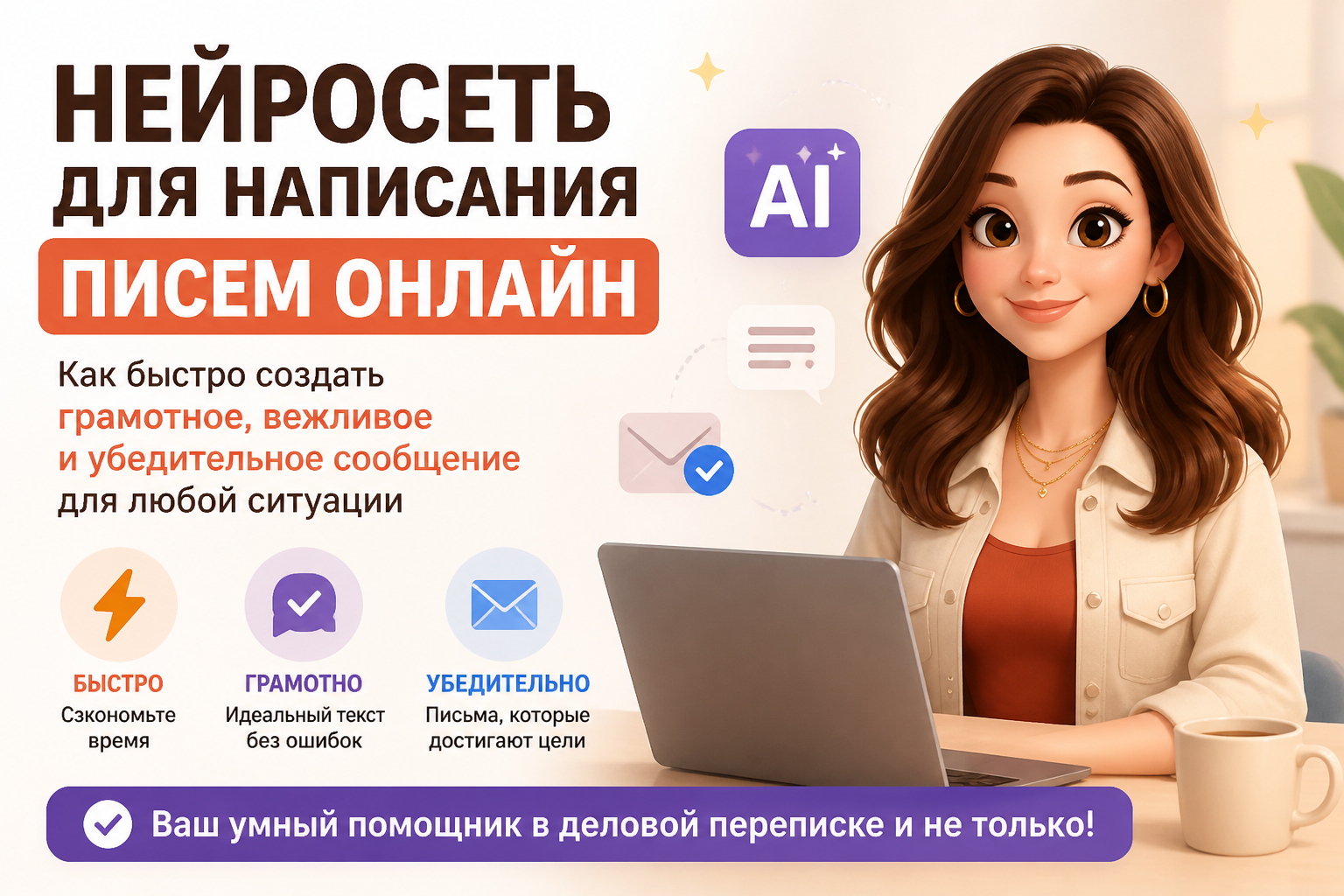 Нейросеть для написания писем онлайн