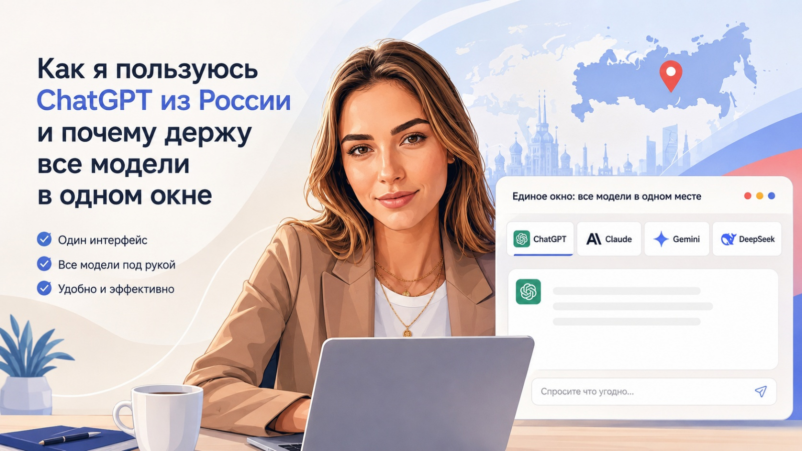 ChatGPT доступен в России через агрегатор нейронок на русском
