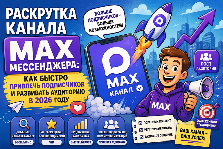 Раскрутка канала MAX Мессенджера: как быстро привлечь подписчиков и развивать аудиторию в 2026 году