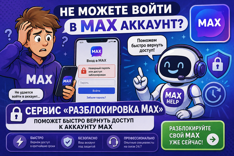Разблокировка аккаунта MAX Мессенджера
