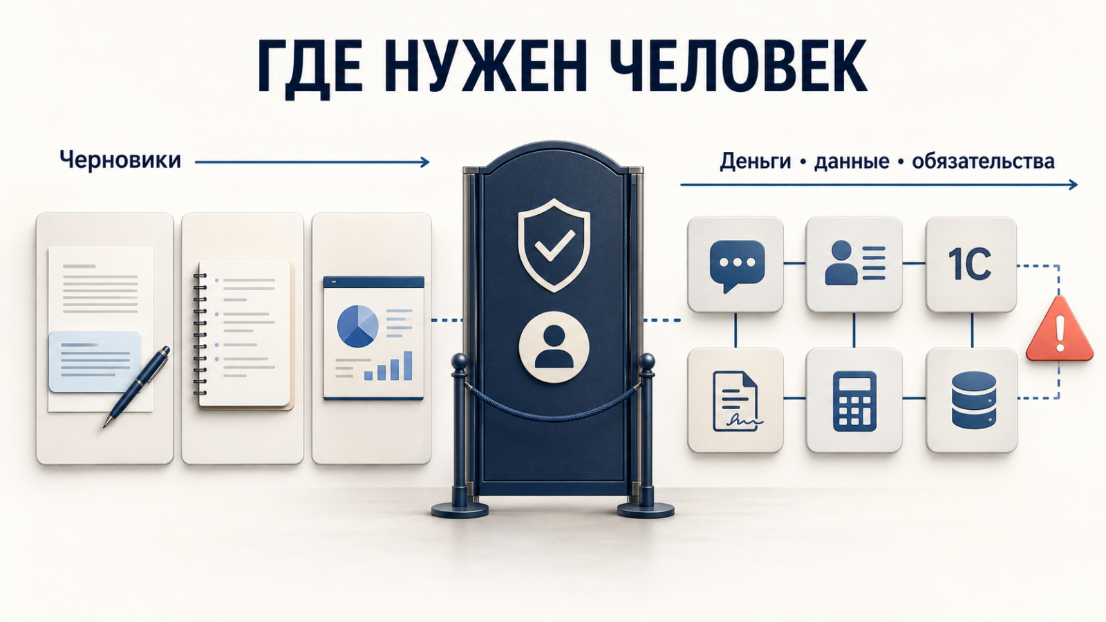 Деньги, данные и обязательства — зона обязательного контроля.