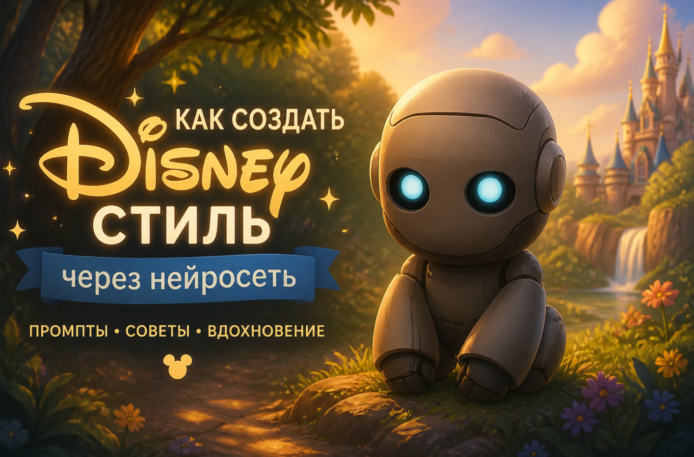 Фото в стиле Disney через нейросеть