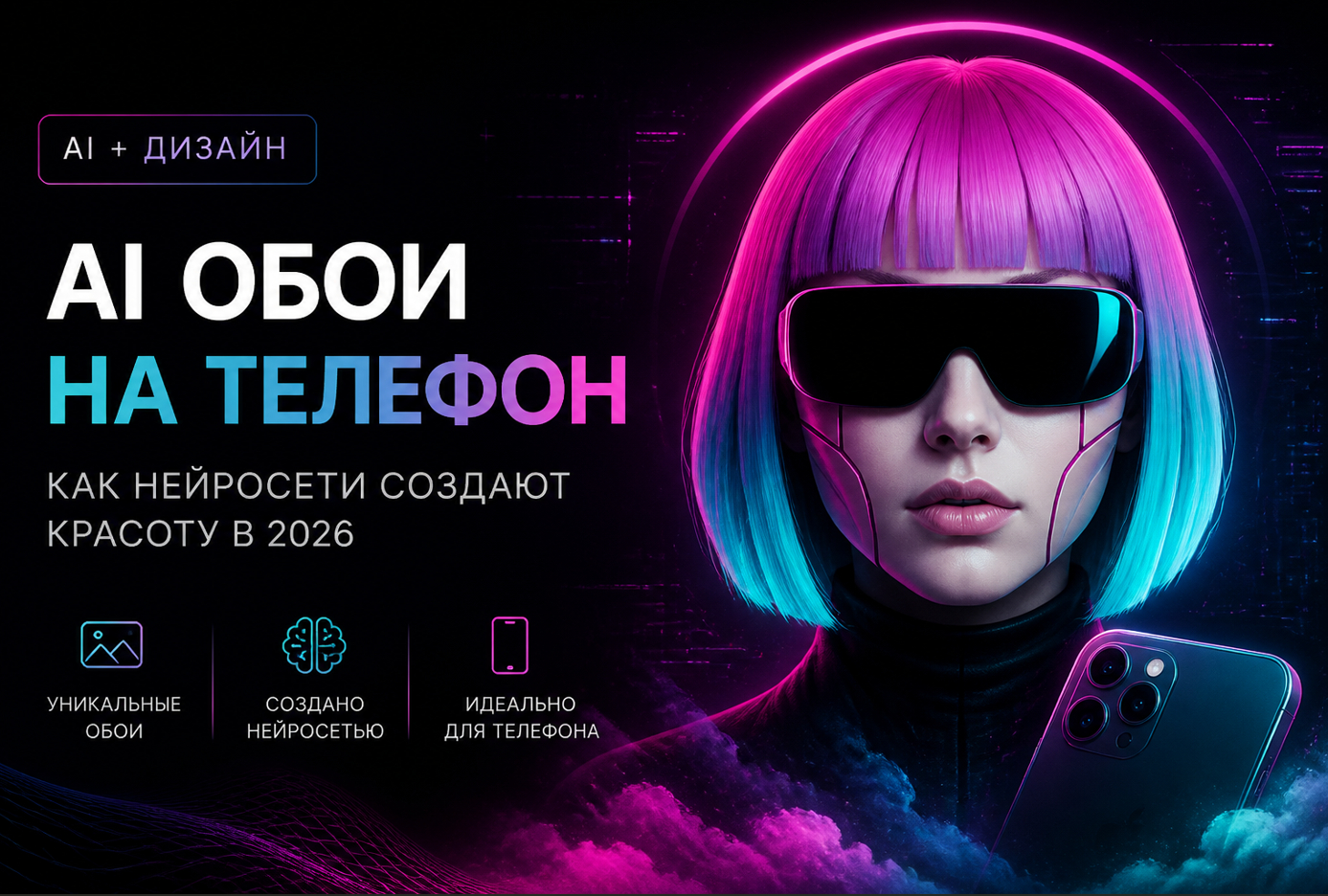 Обои на телефон через нейросеть