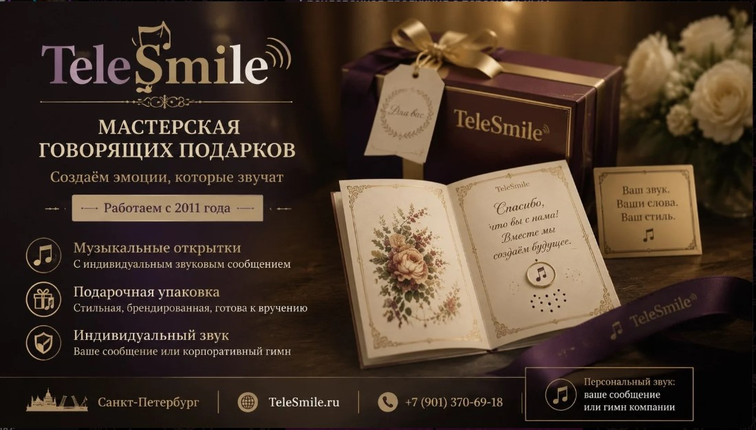 Изготовление бумажных типографских поздравительных музыкальных открыток на заказ