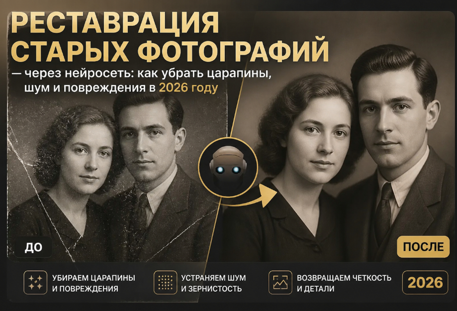 Как восстановить старые фотографии с помощью нейросети
