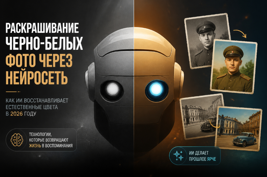 Раскрашивание черно-белых фотографий с помощью нейросети