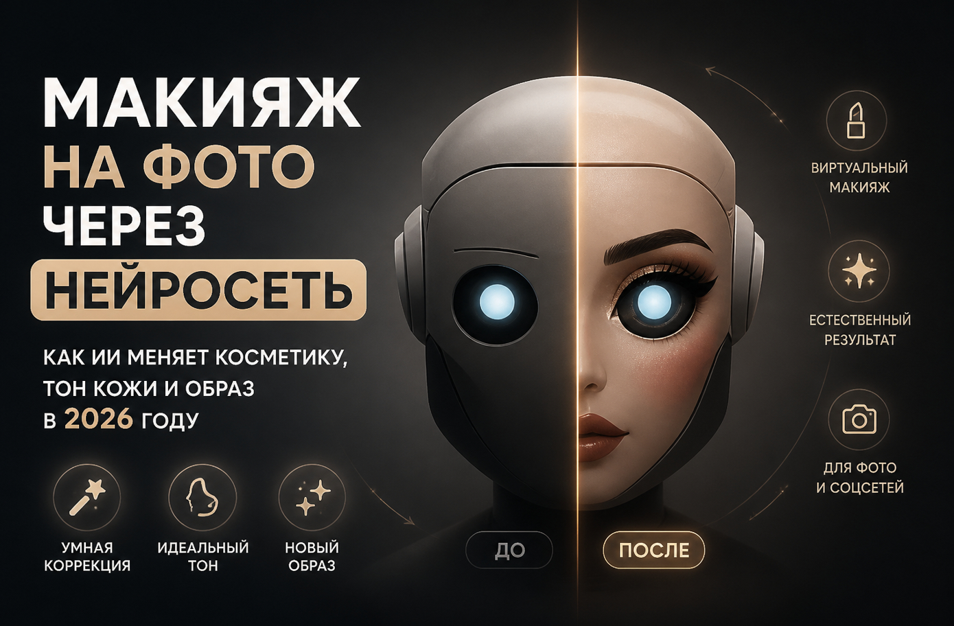 Нейросеть для макияжа на фото
