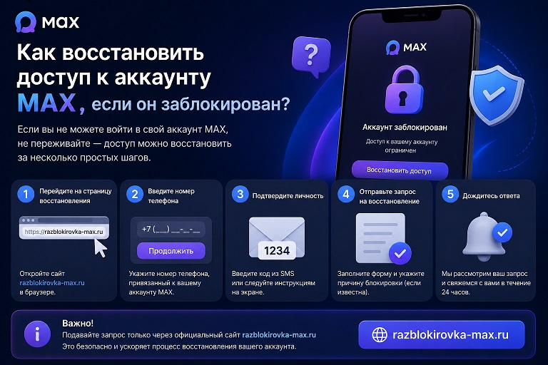 Как восстановить доступ к аккаунту MAX, если он заблокирован?