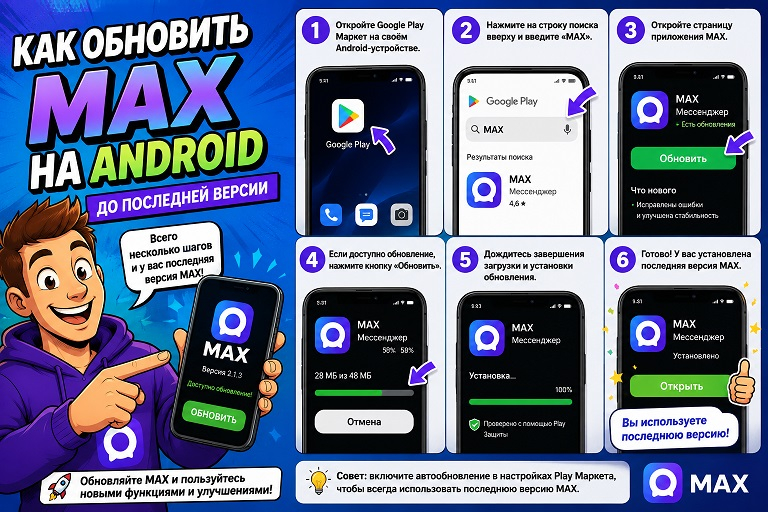 Как обновить MAX на Android до последней версии