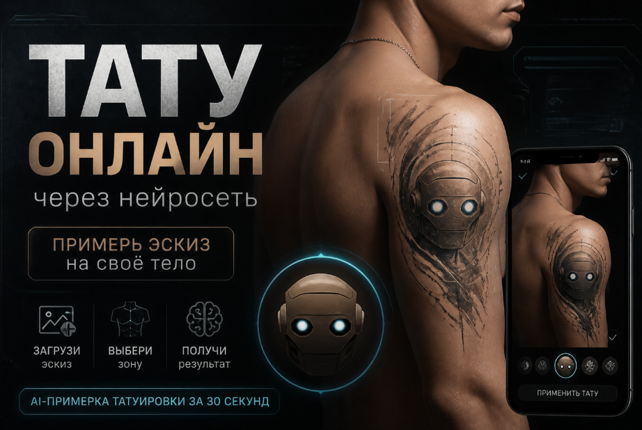 Примерка татуировки через нейросеть