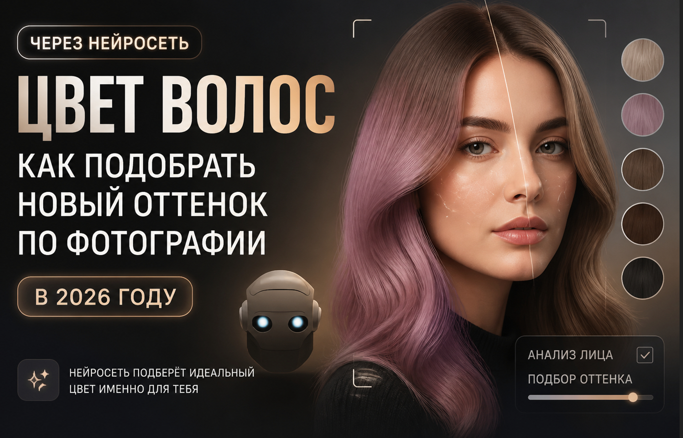 Как изменить цвет волос через нейросеть