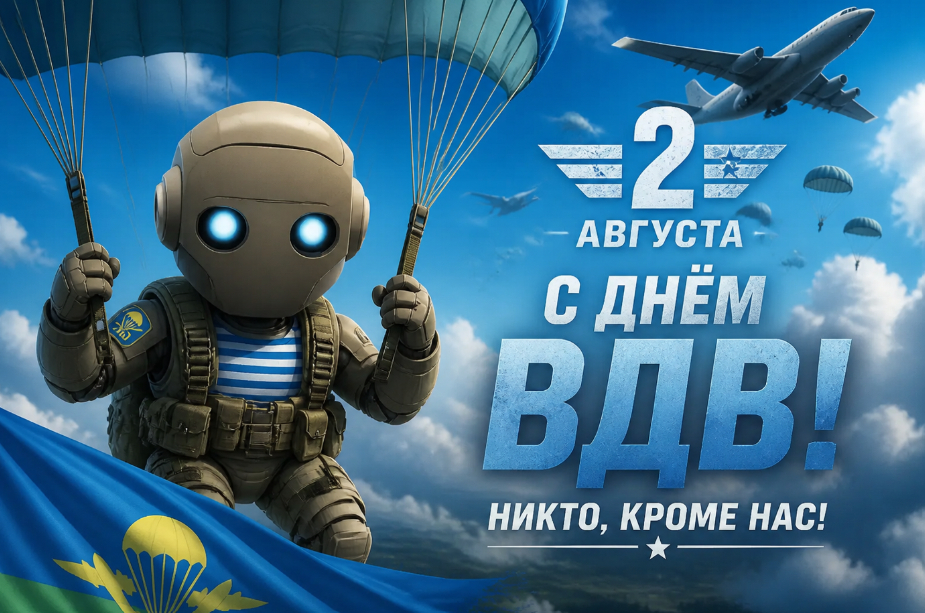 Открытка на 2 августа через нейросеть
