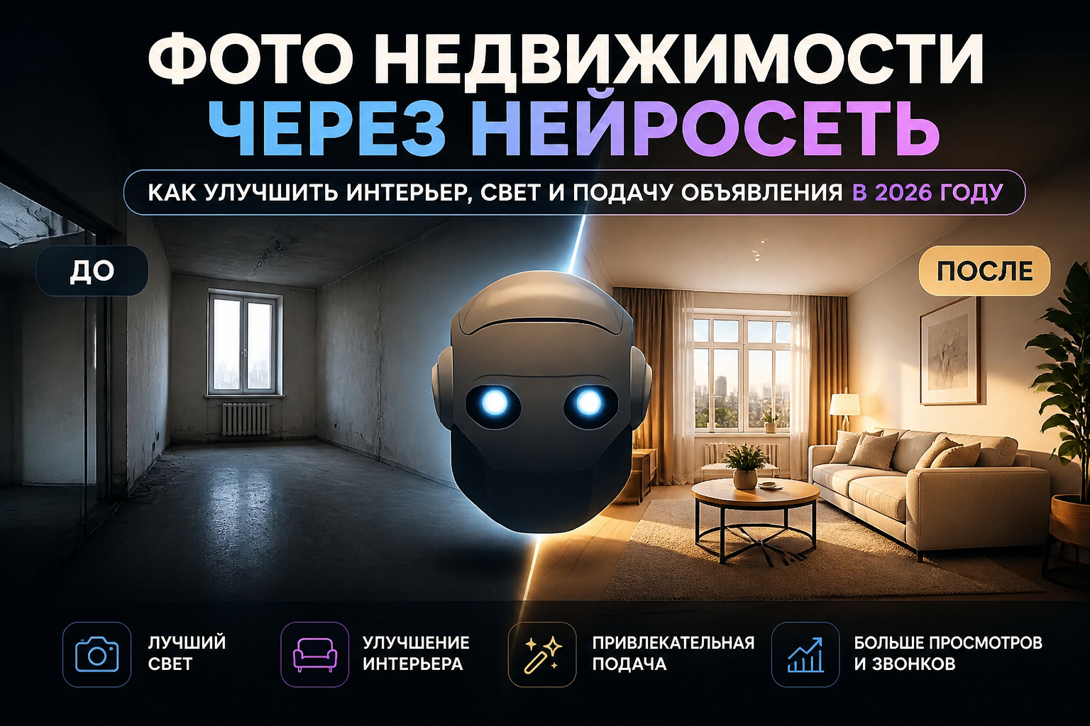 Фото квартиры через нейросеть