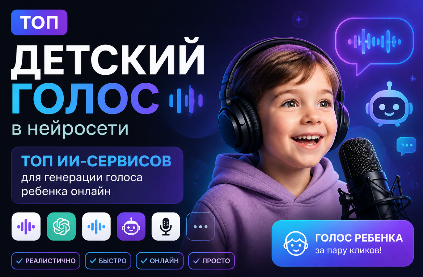 Детский голос через нейросеть