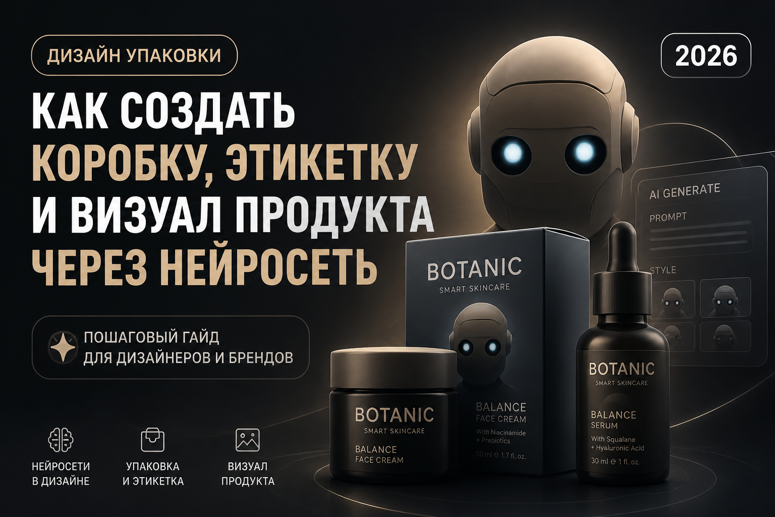 Дизайн упаковки с помощью нейросети