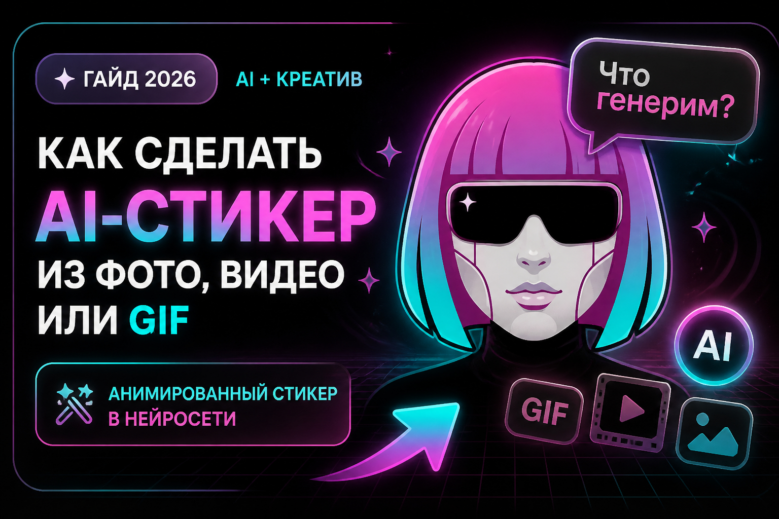 Анимированный стикер через нейросеть