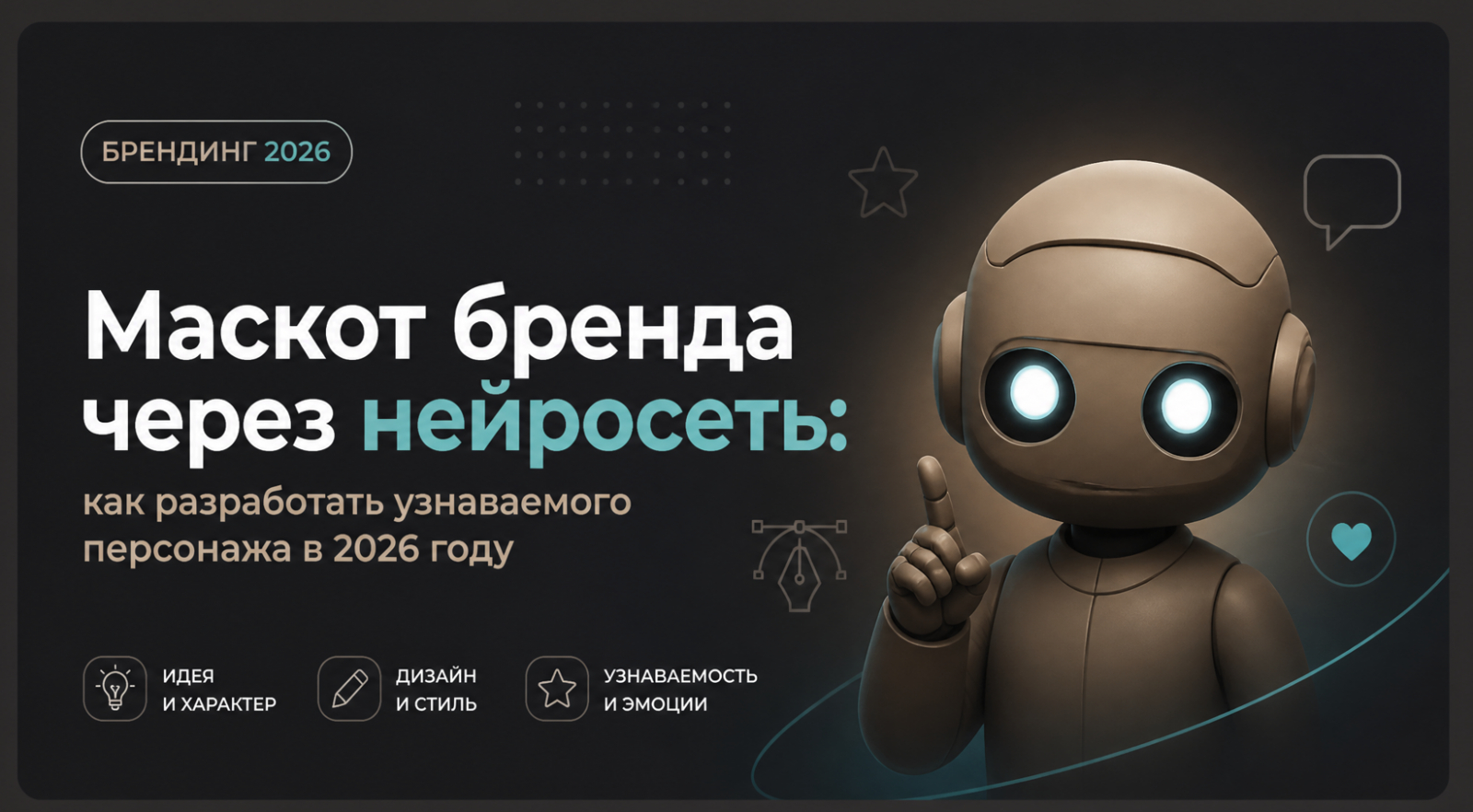 Маскот бренда через нейросеть