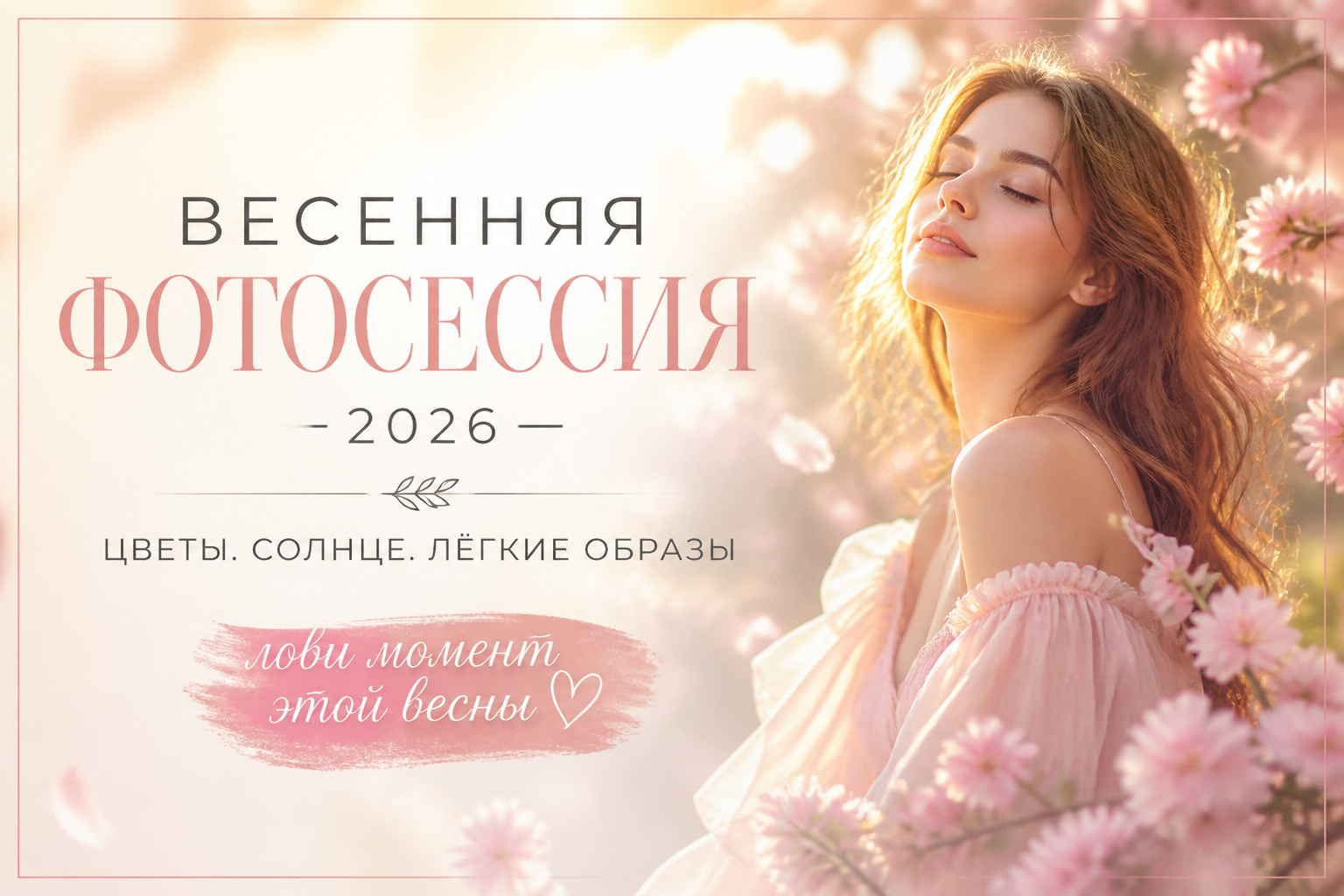 Весенняя фотосессия через нейросеть
