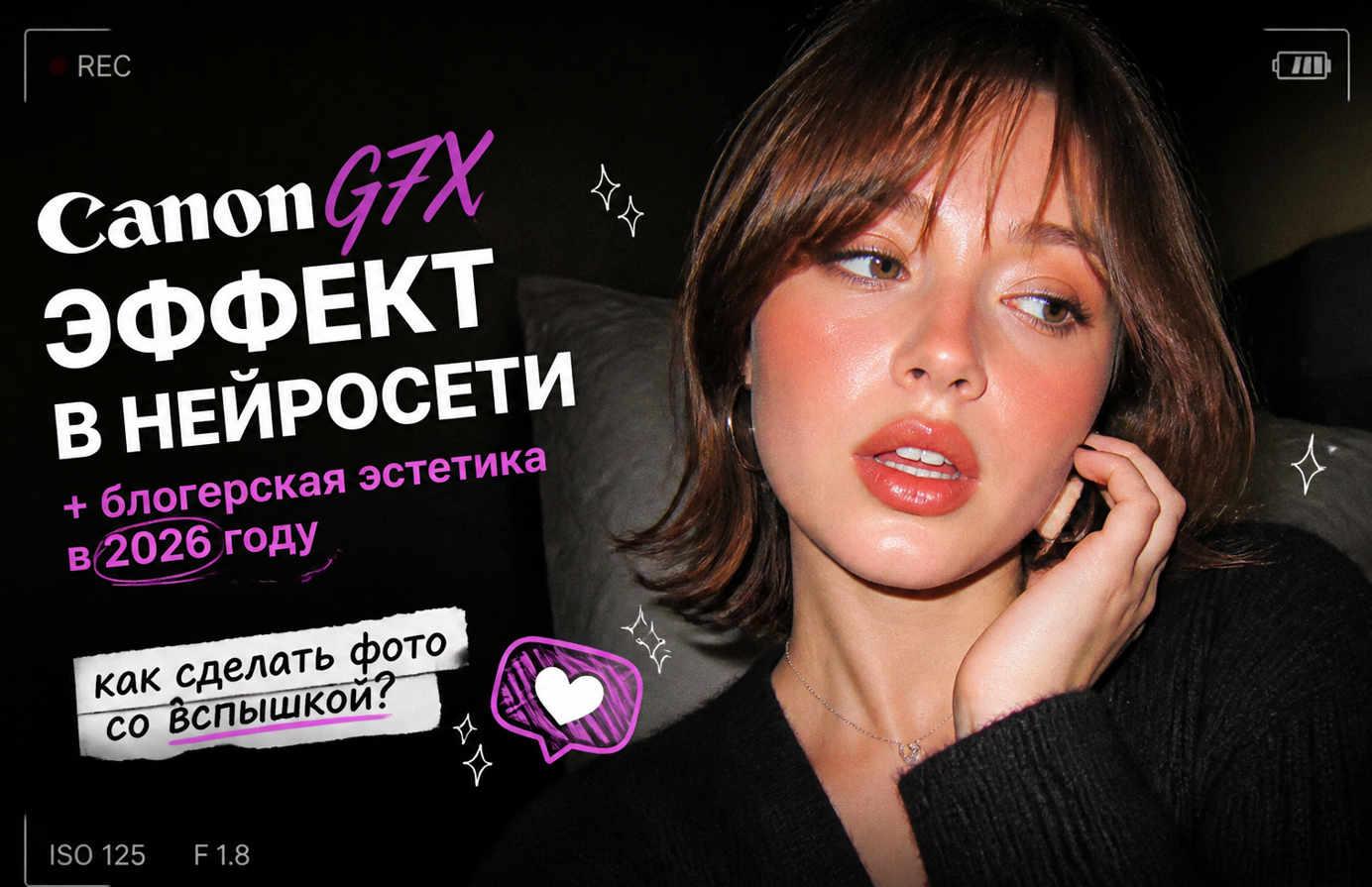 Фото в стиле Canon G7X через нейросеть