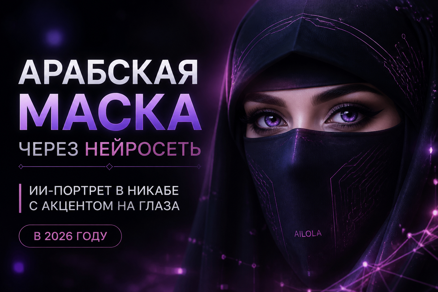 Портрет в никабе через нейросеть