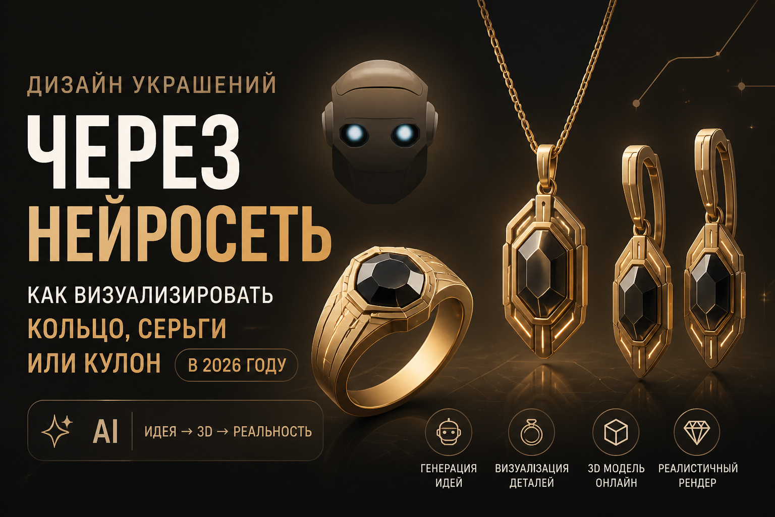 Дизайн ювелирных украшений через нейросеть