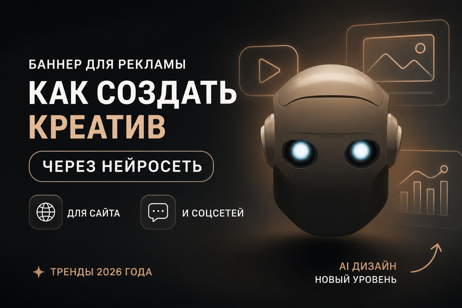 Баннер для рекламы с помощью нейросети