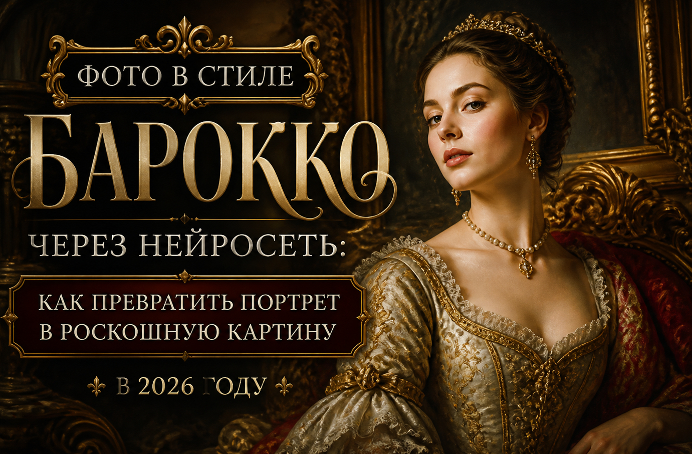 Фото в стиле барокко через нейросеть