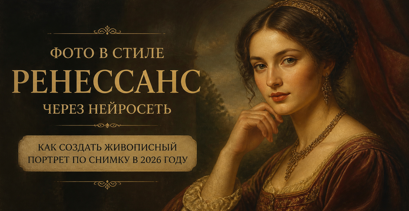 Фото в стиле Ренессанс через нейросеть