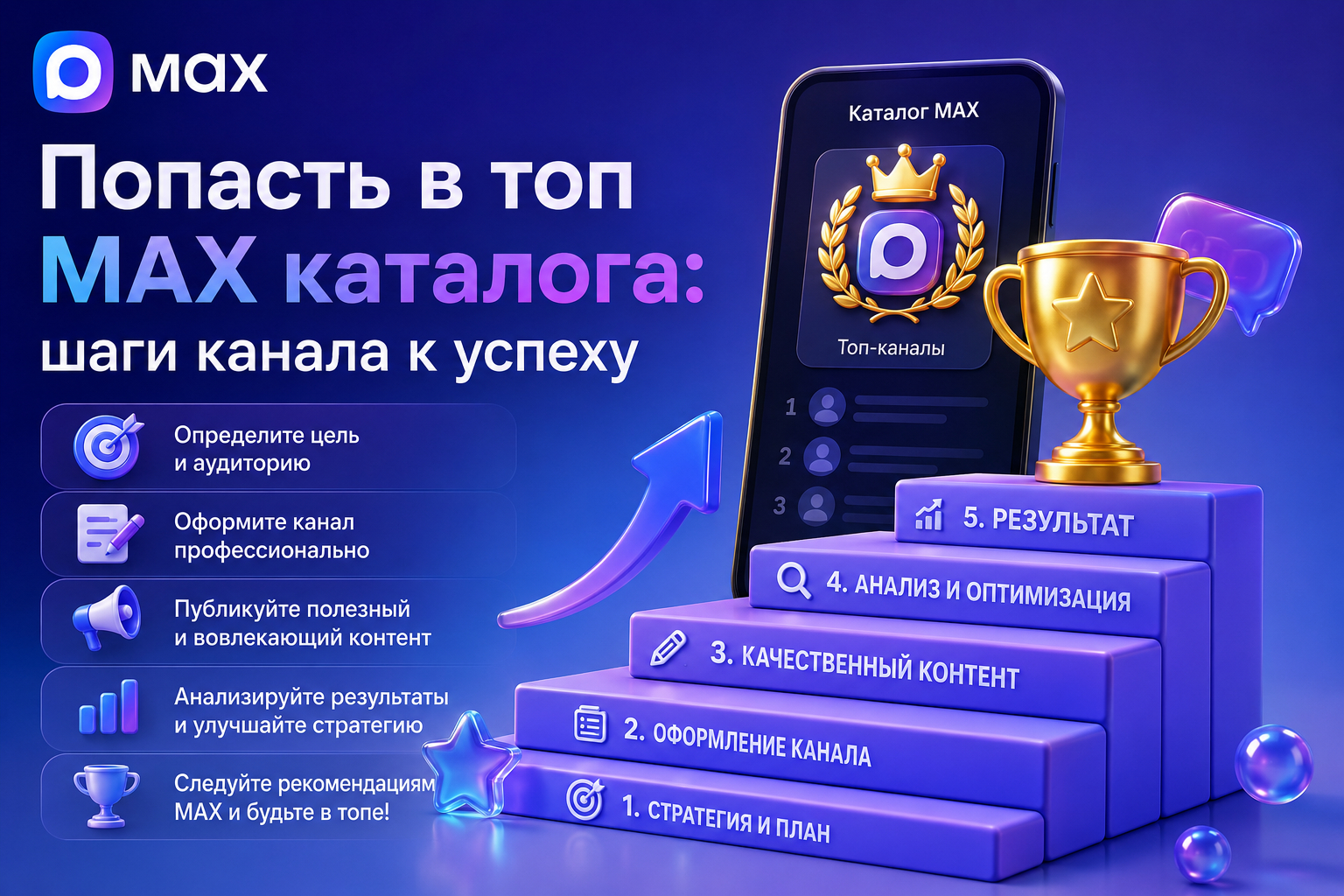 Попасть в топ MAX каталога: шаги канала к успеху