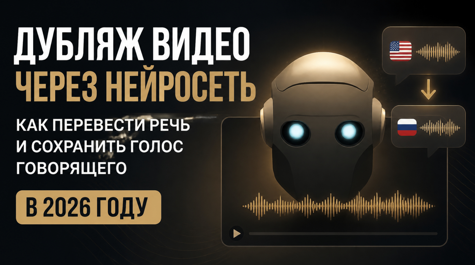 Дубляж видео нейросетью