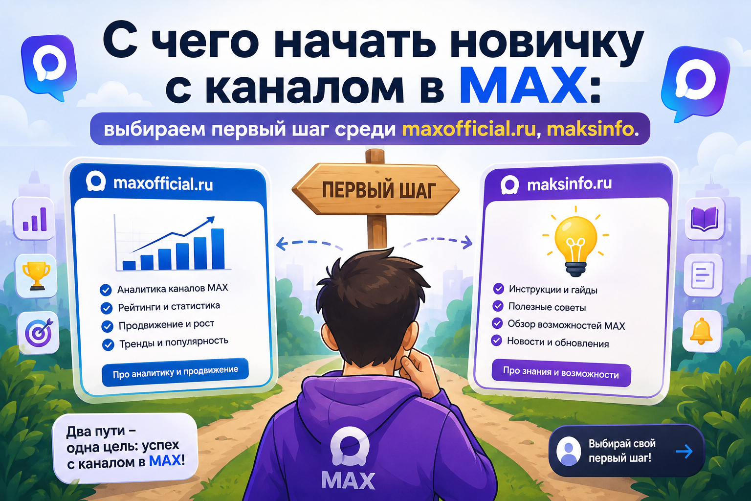 С чего начать новичку с каналом в MAX: выбираем первый шаг среди maxofficial.ru, maksinfo.ru