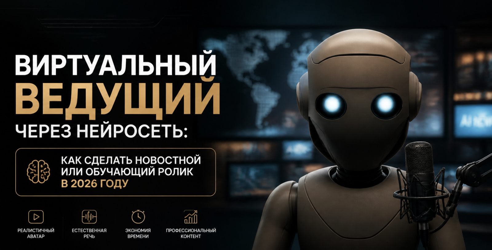 Виртуальный ведущий с помощью нейросети