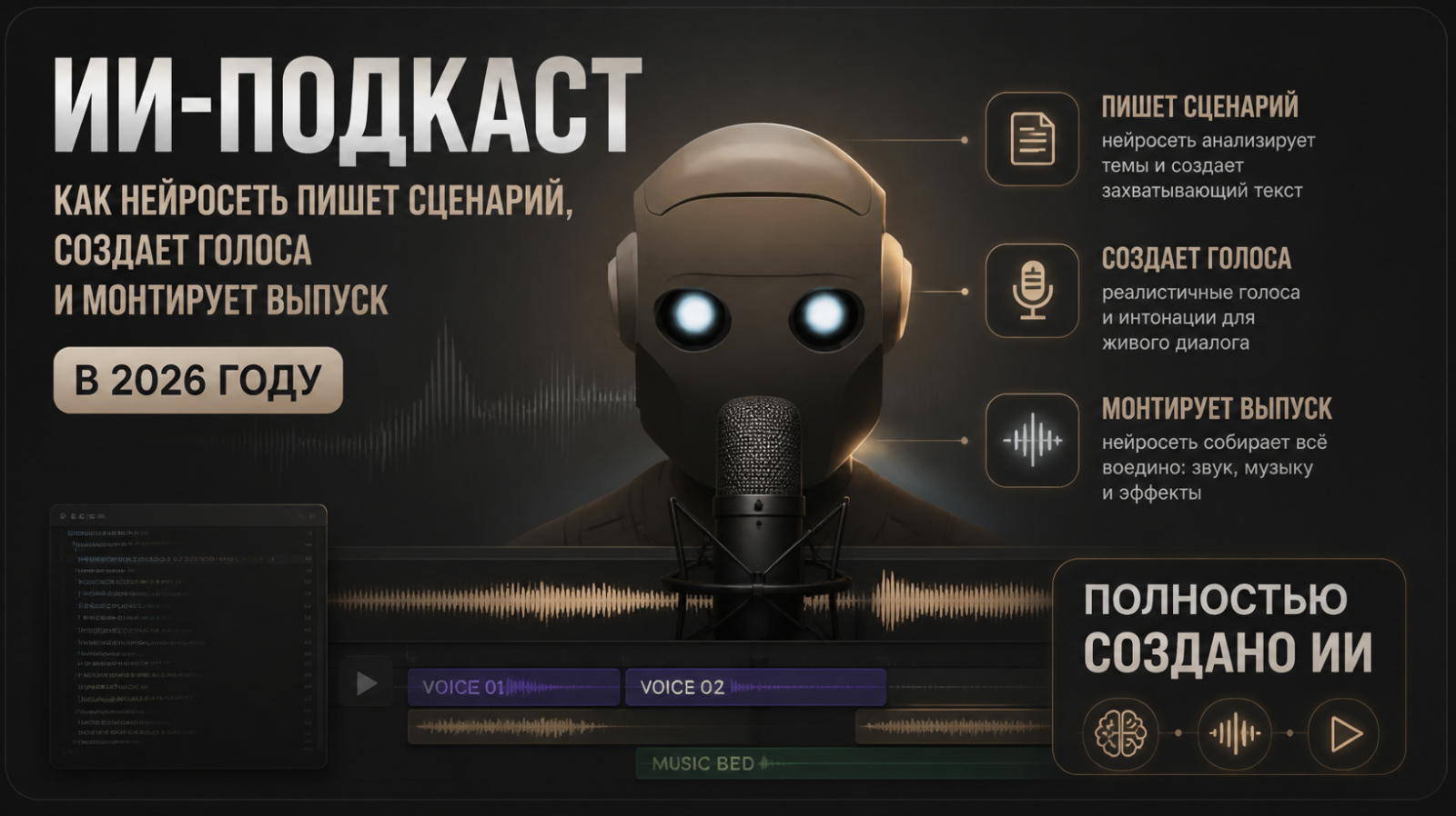Подкаст с помощью нейросети